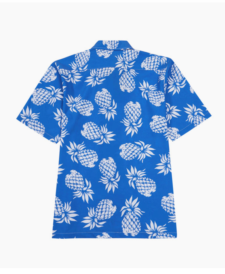 Blue Pineapple Pattern Shirt