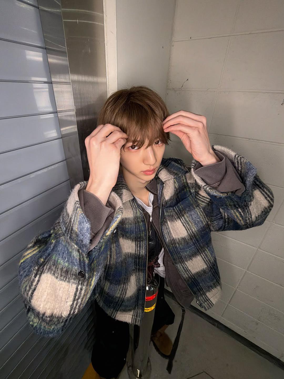 Blue Plaid Soft Wool Jacket