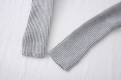 Blue Ribbed Short Sweater