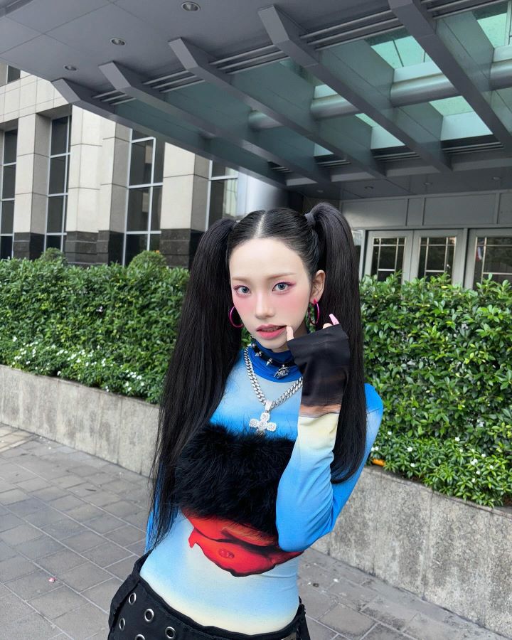 Blue Rose Long Sleeves Top