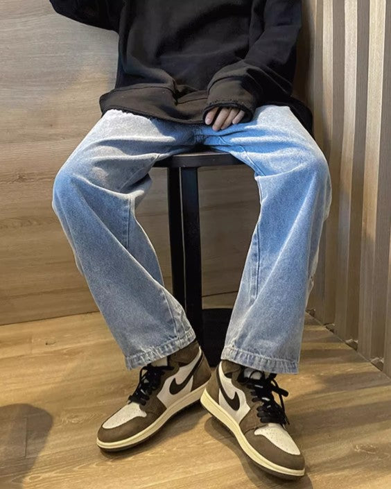 Blue Side-Buttoned Jeans