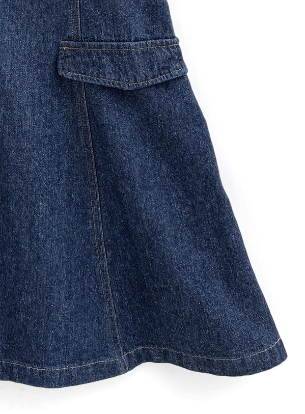 Blue Sling A-Line Denim Dress