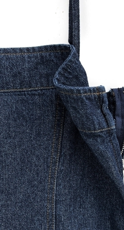 Blue Sling A-Line Denim Dress