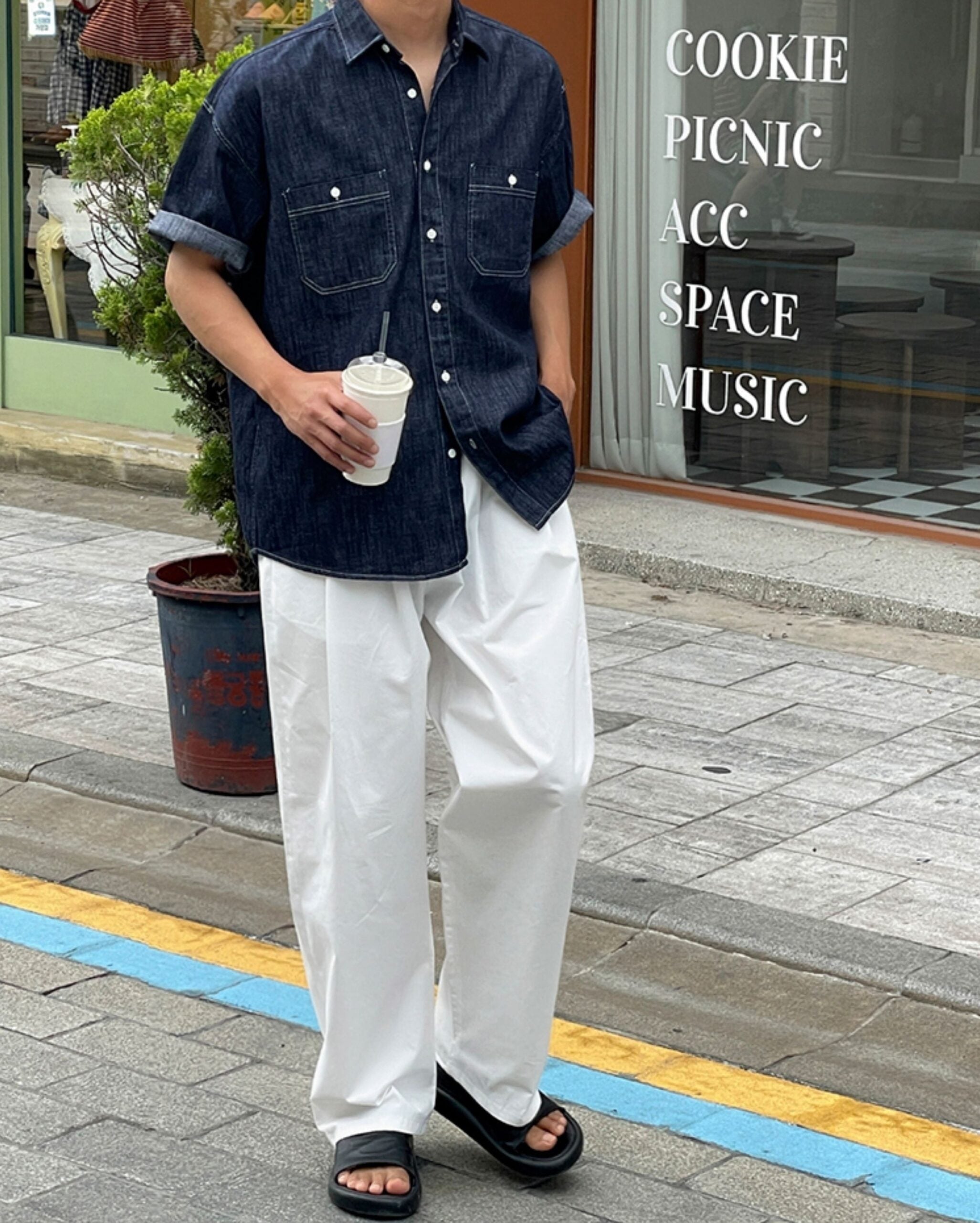 Blue Soft Denim Button-Up Shirt