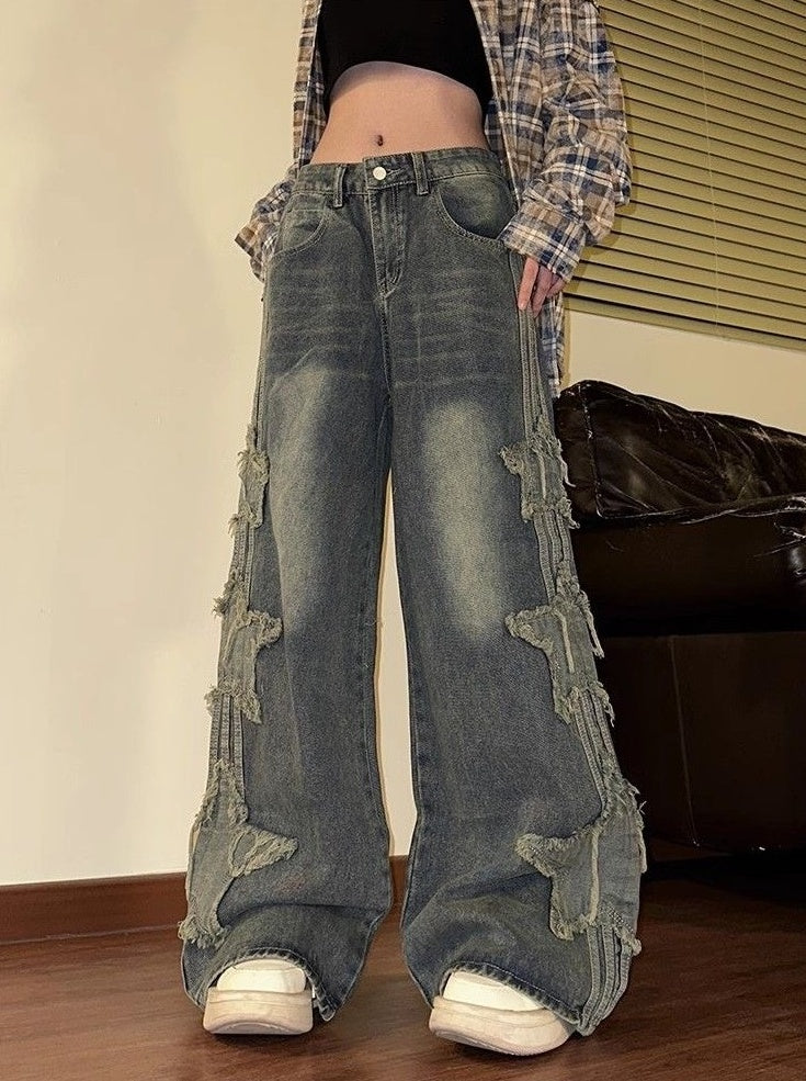 Blue Star Patches Jeans