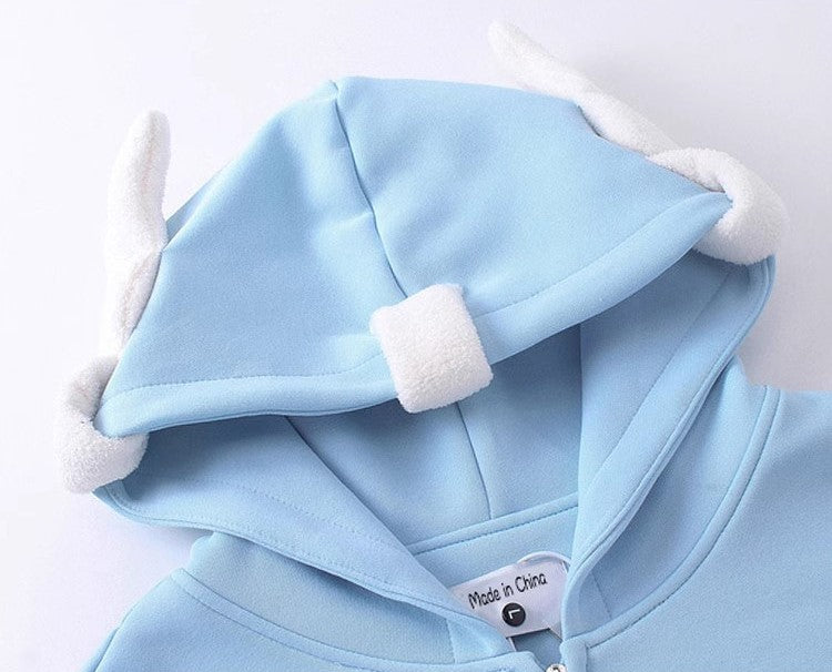Blue Stars And Angel Hood Jacket