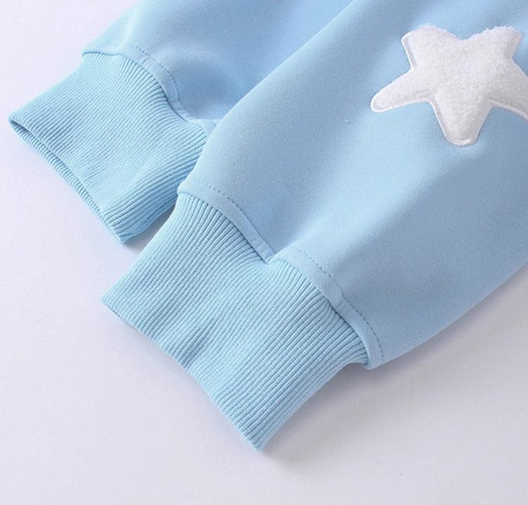 Blue Stars And Angel Hood Jacket