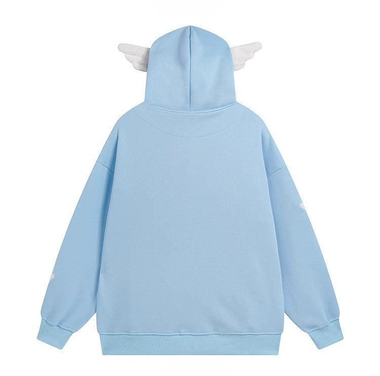 Blue Stars And Angel Hood Jacket