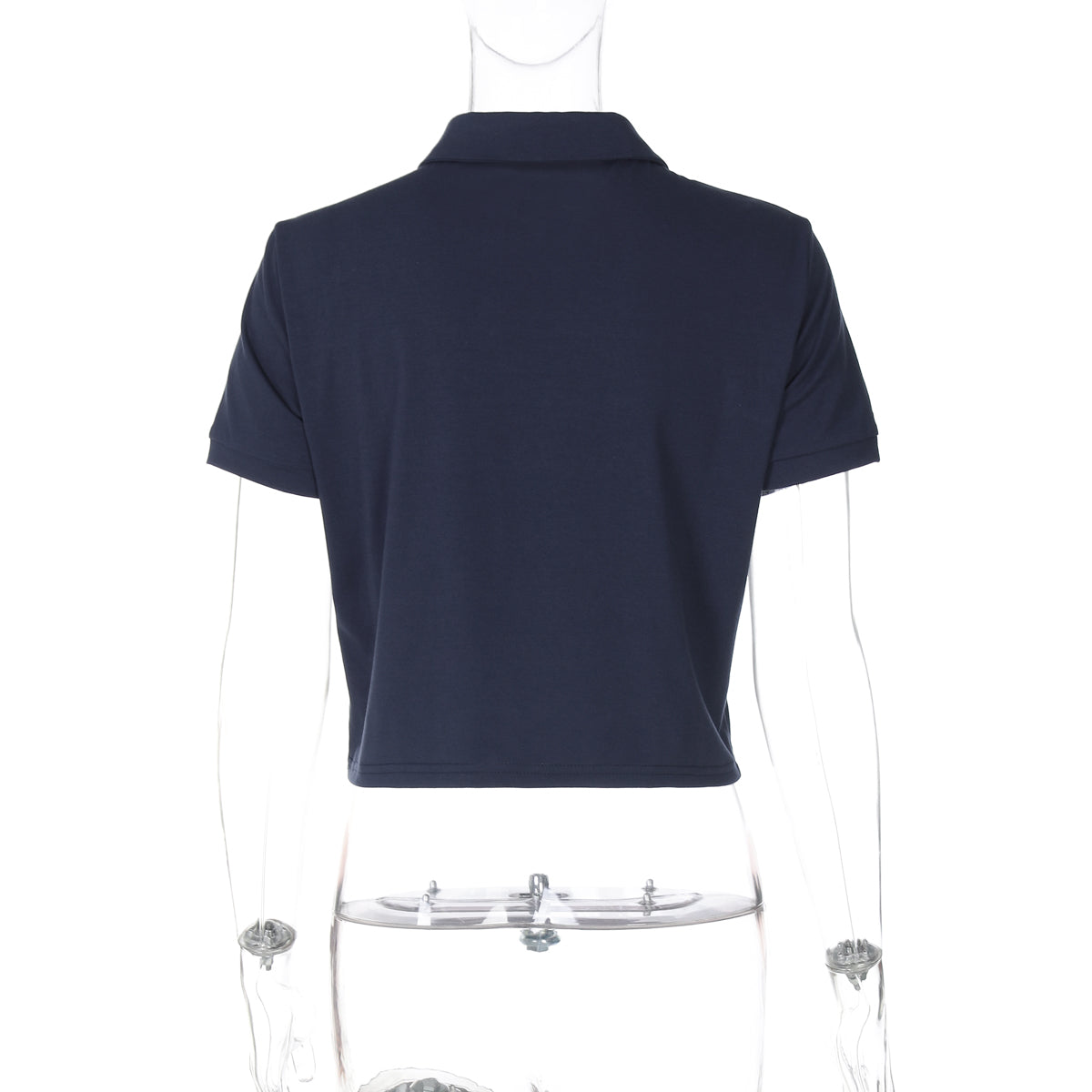 Blue Varsity Lace Patchwork T-Shirt