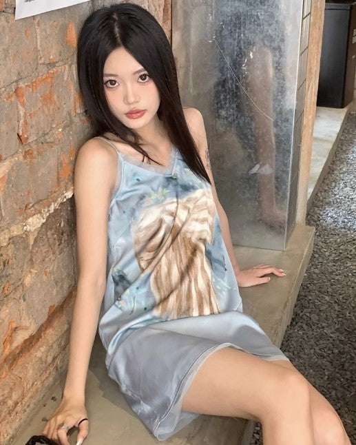 Blue Vintage Ribbon Dress