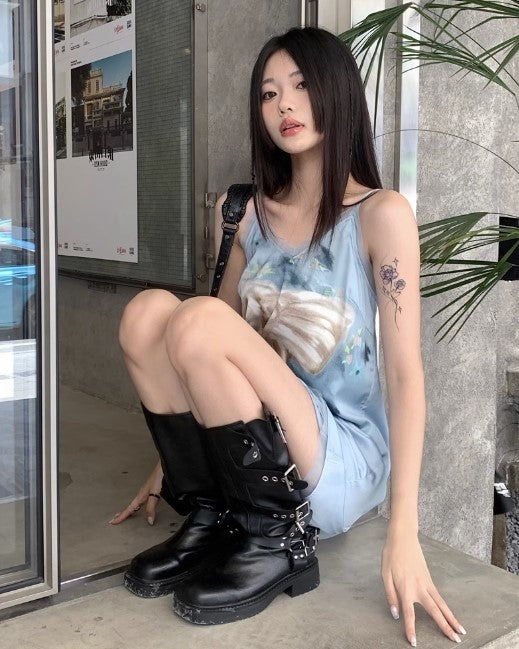 Blue Vintage Ribbon Dress