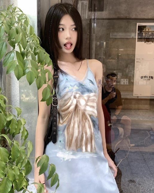 Blue Vintage Ribbon Dress