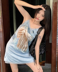 Blue Vintage Ribbon Dress
