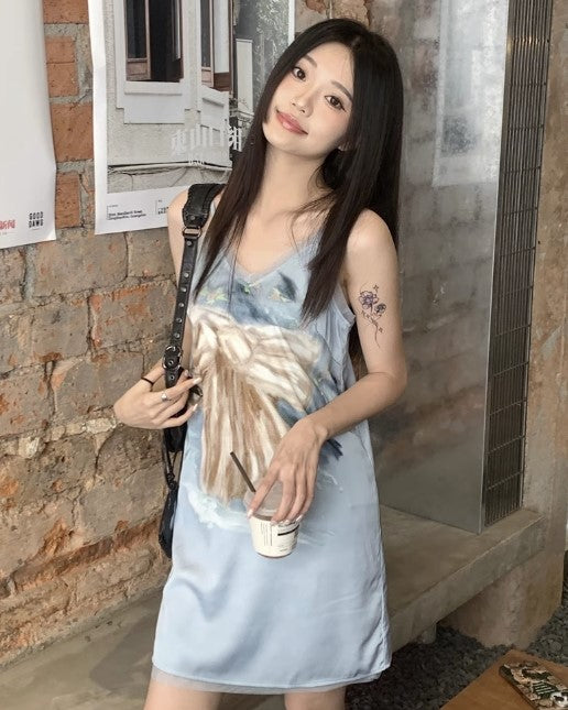 Blue Vintage Ribbon Dress