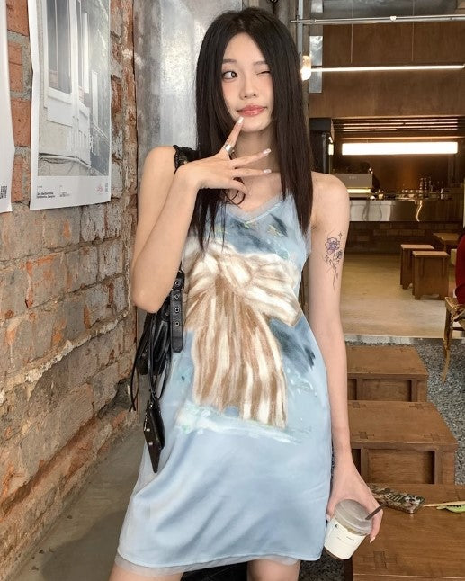 Blue Vintage Ribbon Dress