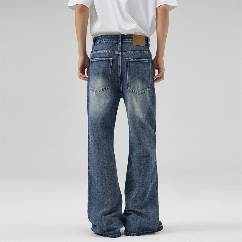 Blue Vintage Wash Wide Jeans
