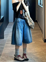Blue Washed Denim Jorts