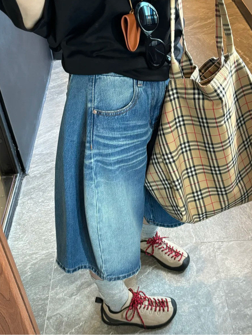 Blue Washed Denim Jorts