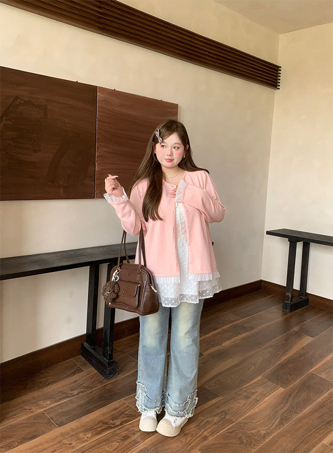 Blue Washed Flared Jeans Pants