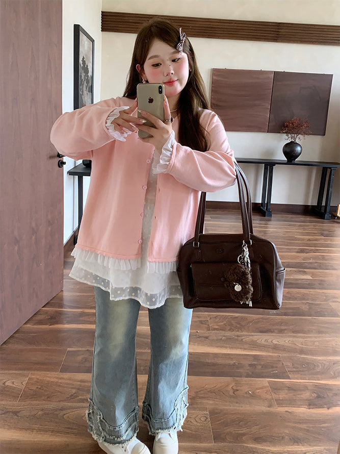 Blue Washed Flared Jeans Pants