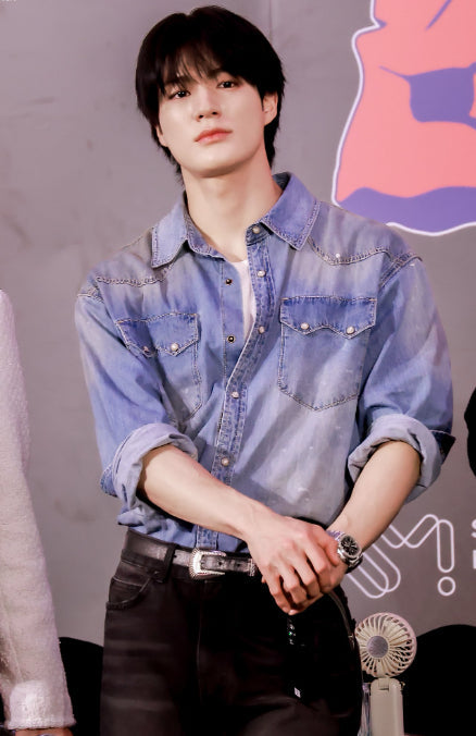 Blue Washed Retro Denim Shirt