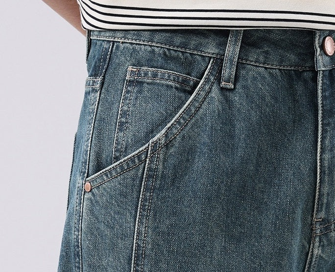 Blue Washed Side Pocket Jeans