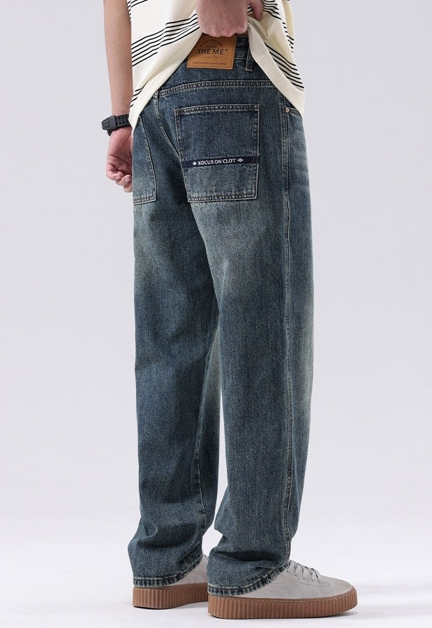Blue Washed Side Pocket Jeans