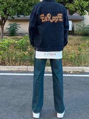 Blue Yellow-Washed Jeans