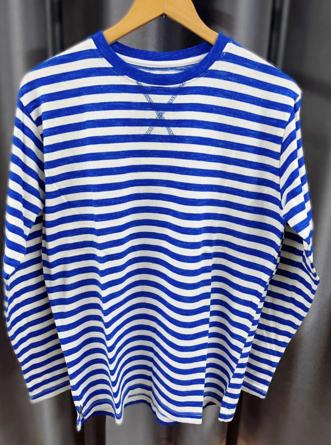 Blue Striped Long Sleeve T-Shirt