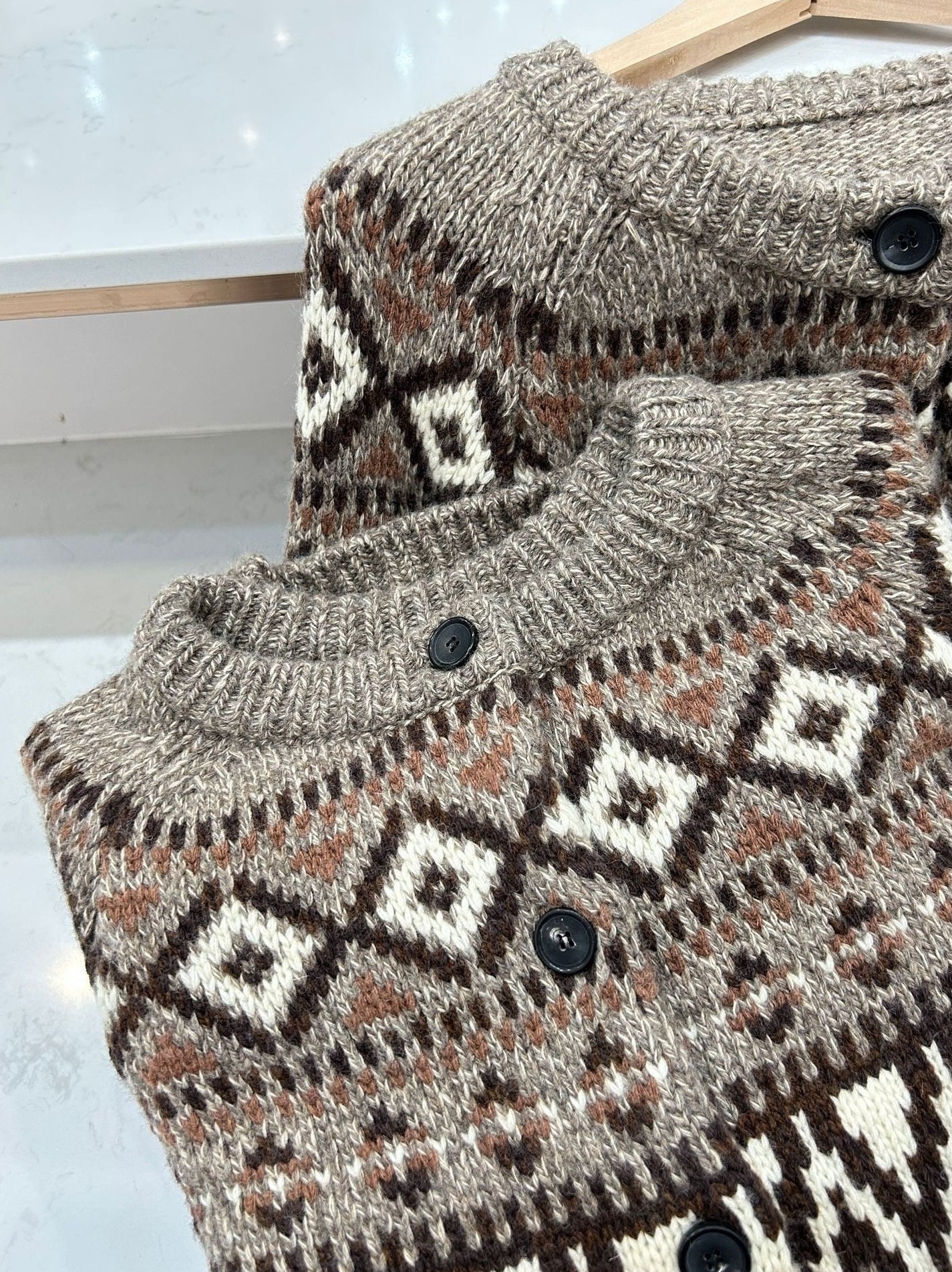 Brown Aztec Pattern Cardigan