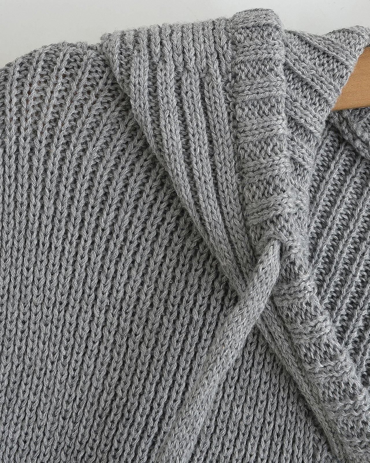 Brown Comfy Ribbed Hooded Jacket