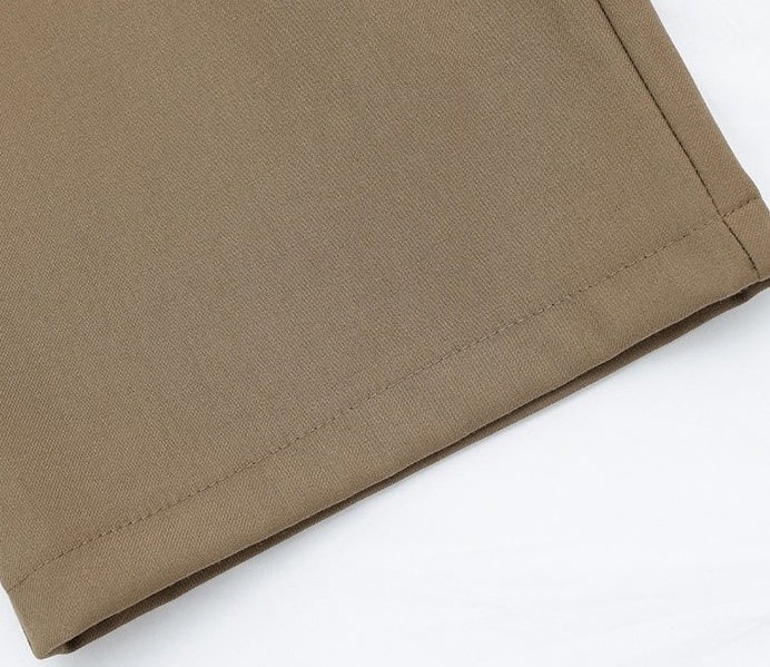 Brown Front Pleat Mopping Pants