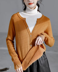 Brown Layered Turtleneck Sweater