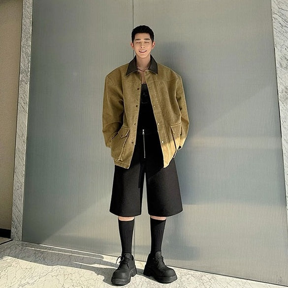 Brown Oversized Canvas Jacket