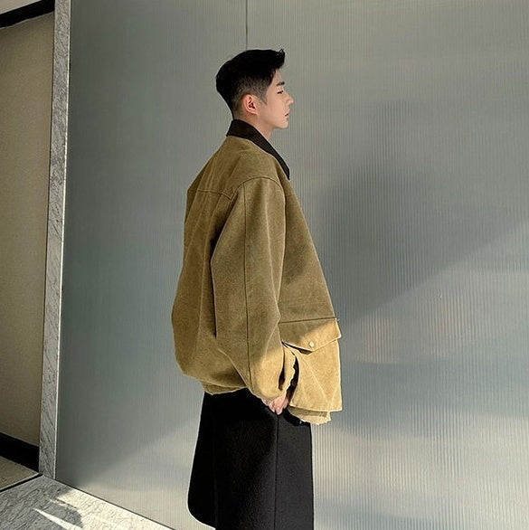 Brown Oversized Canvas Jacket