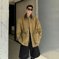 Brown Oversized Canvas Jacket