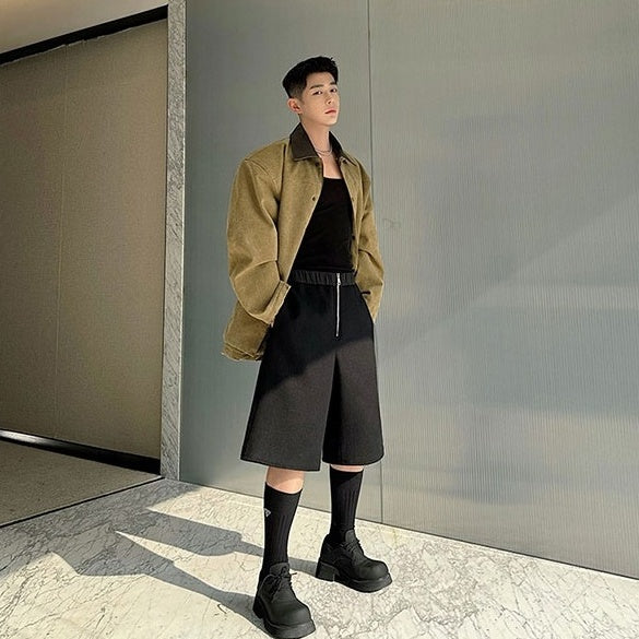 Brown Oversized Canvas Jacket