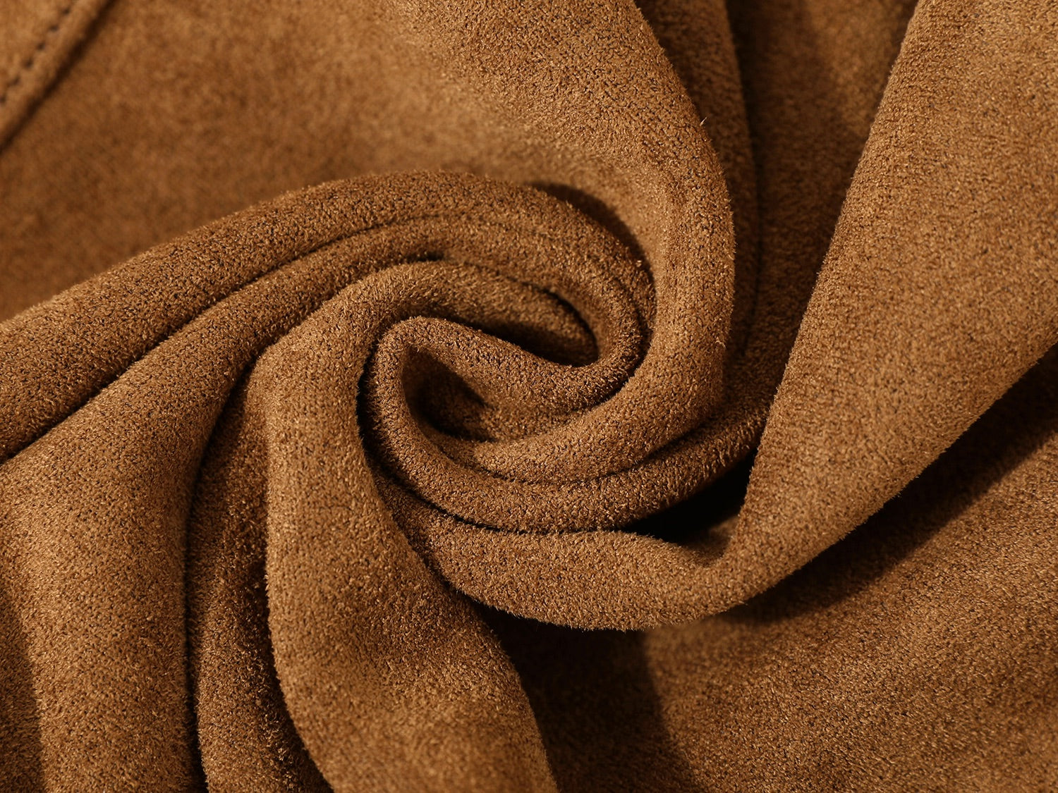 Brown Oversized Suede Leather Jacket