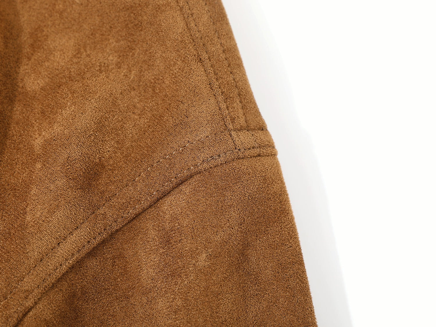 Brown Oversized Suede Leather Jacket
