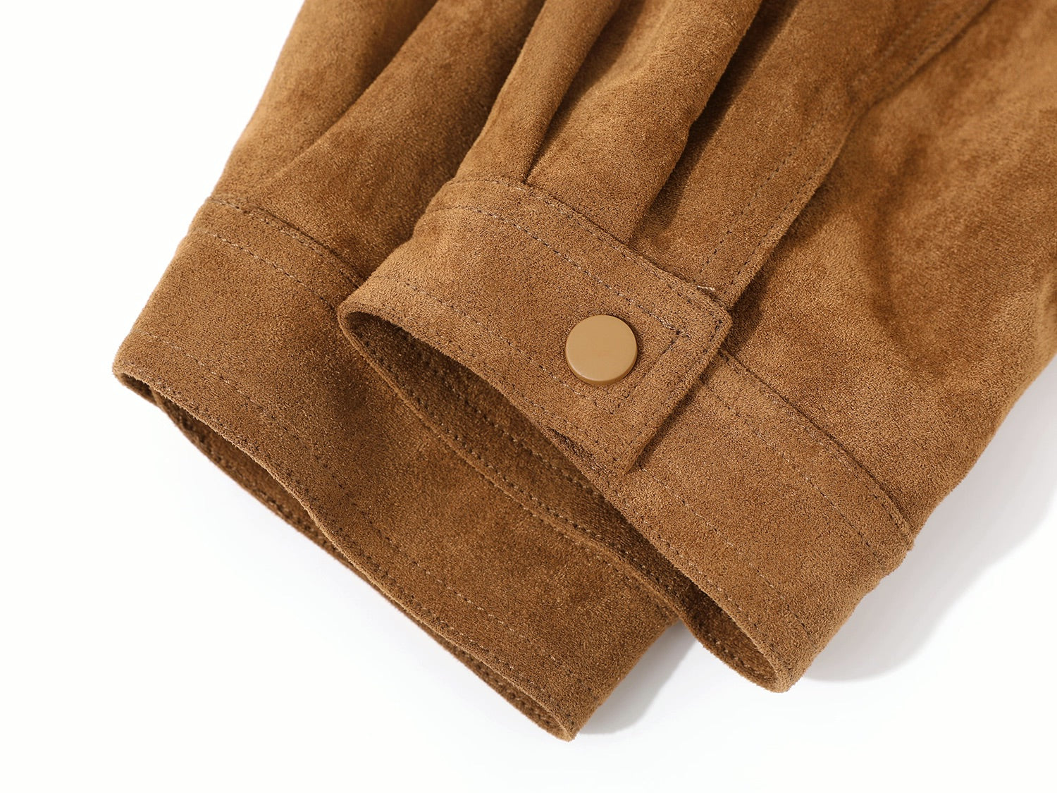Brown Oversized Suede Leather Jacket