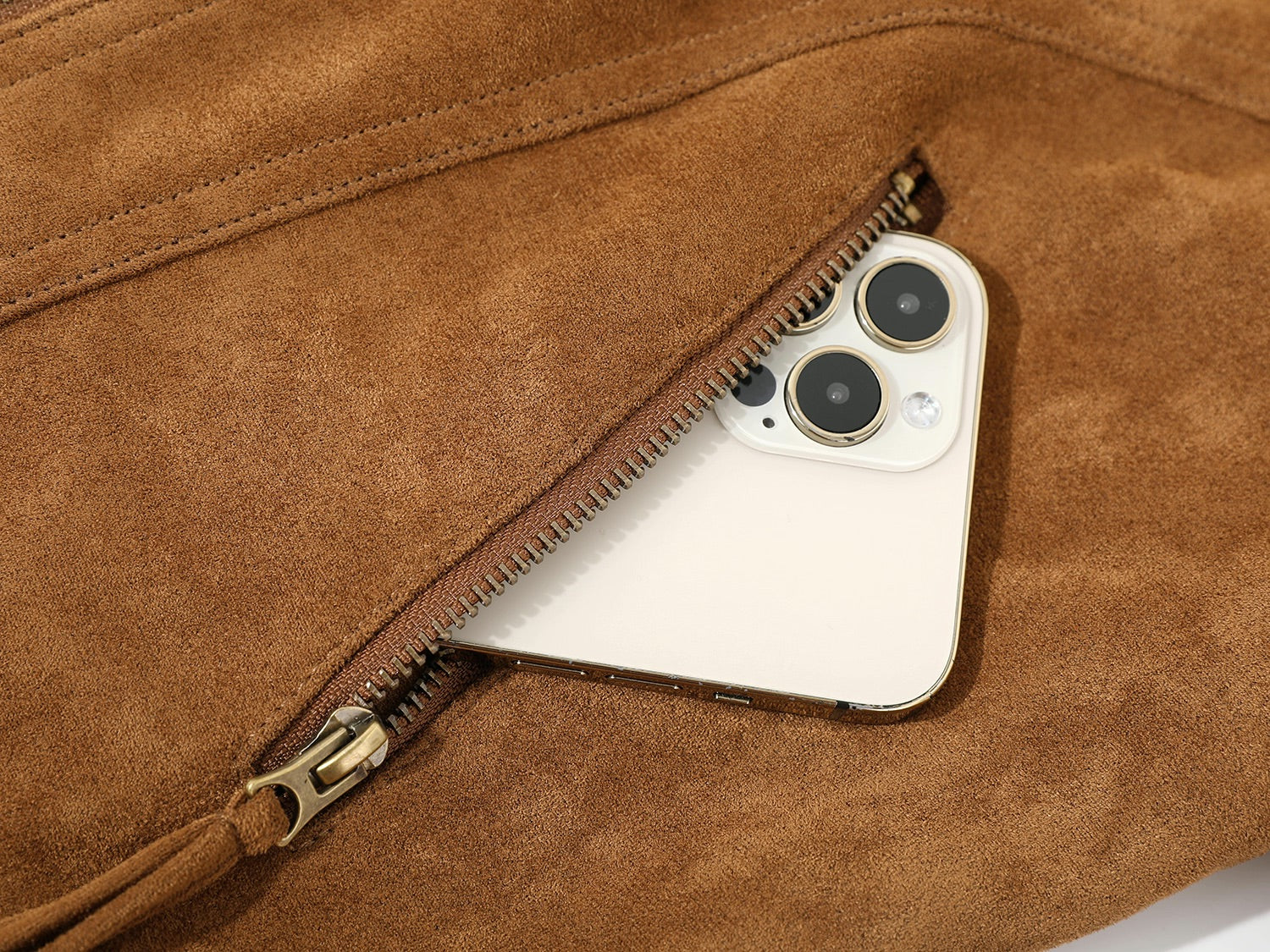 Brown Oversized Suede Leather Jacket