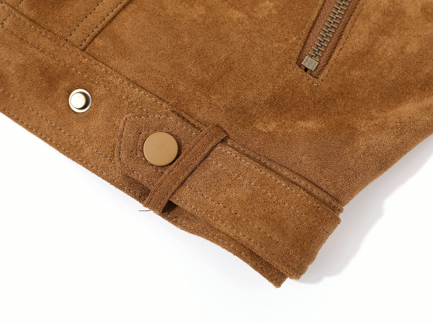 Brown Oversized Suede Leather Jacket