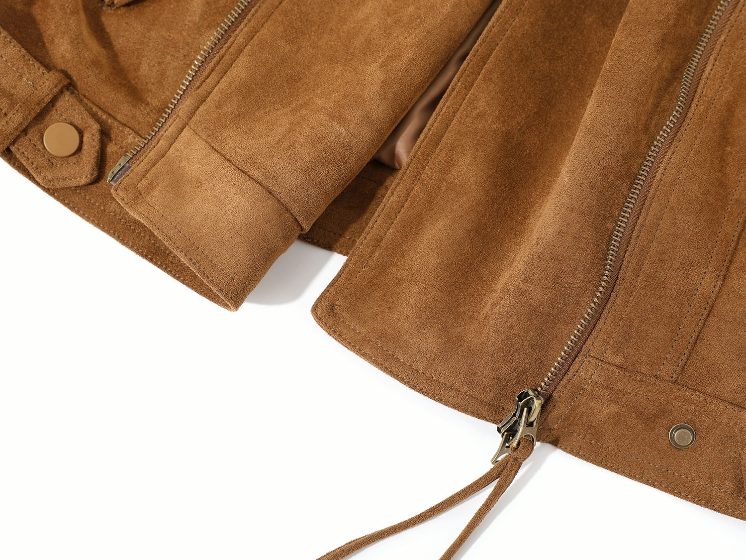 Brown Oversized Suede Leather Jacket