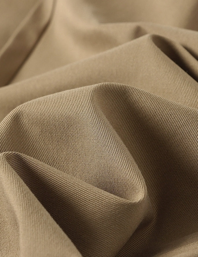 Brown Pleated Classic Mopping Pants