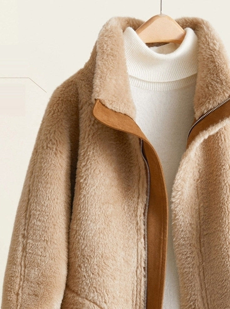 Brown Shearling Aviator Jacket
