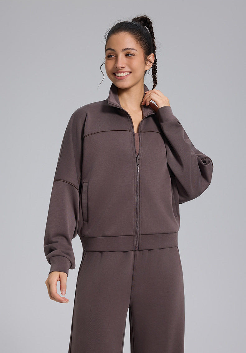 Brown Sports Jacket And Pants Set