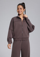 Brown Sports Jacket And Pants Set