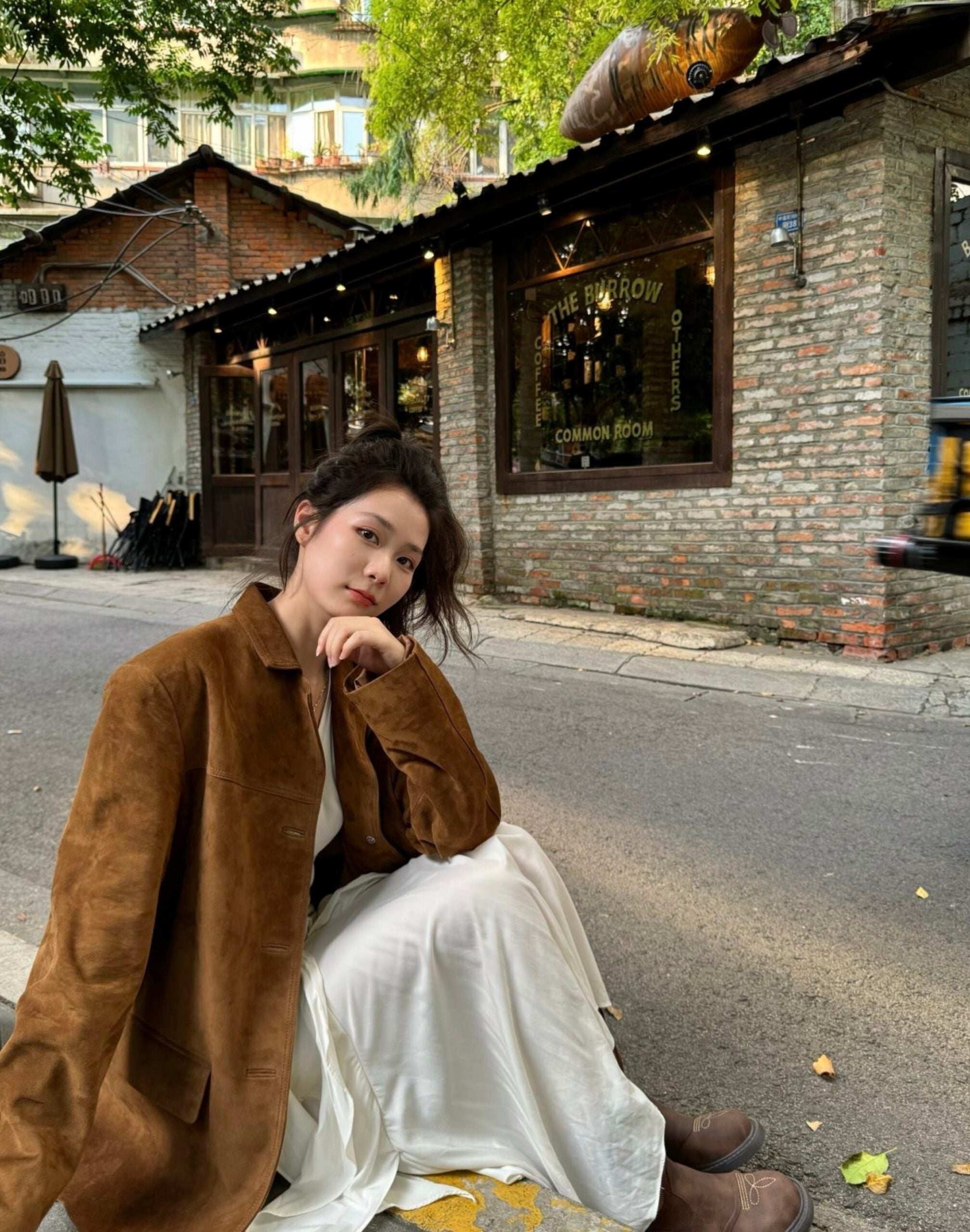 Brown Suede Blazer Jacket