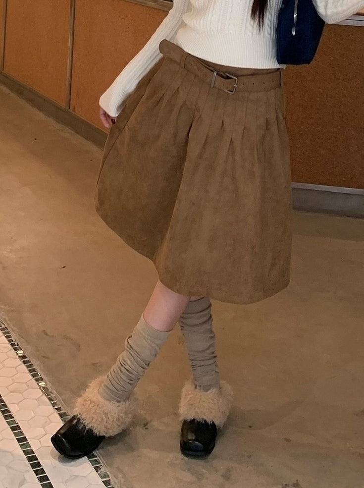 Brown Midi Skirt Autumn Winter Collection