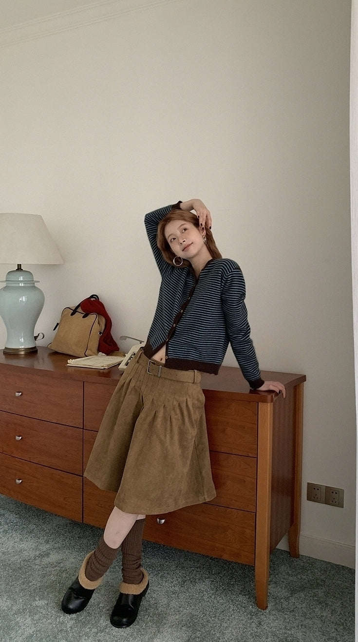 Brown Midi Skirt Autumn Winter Collection